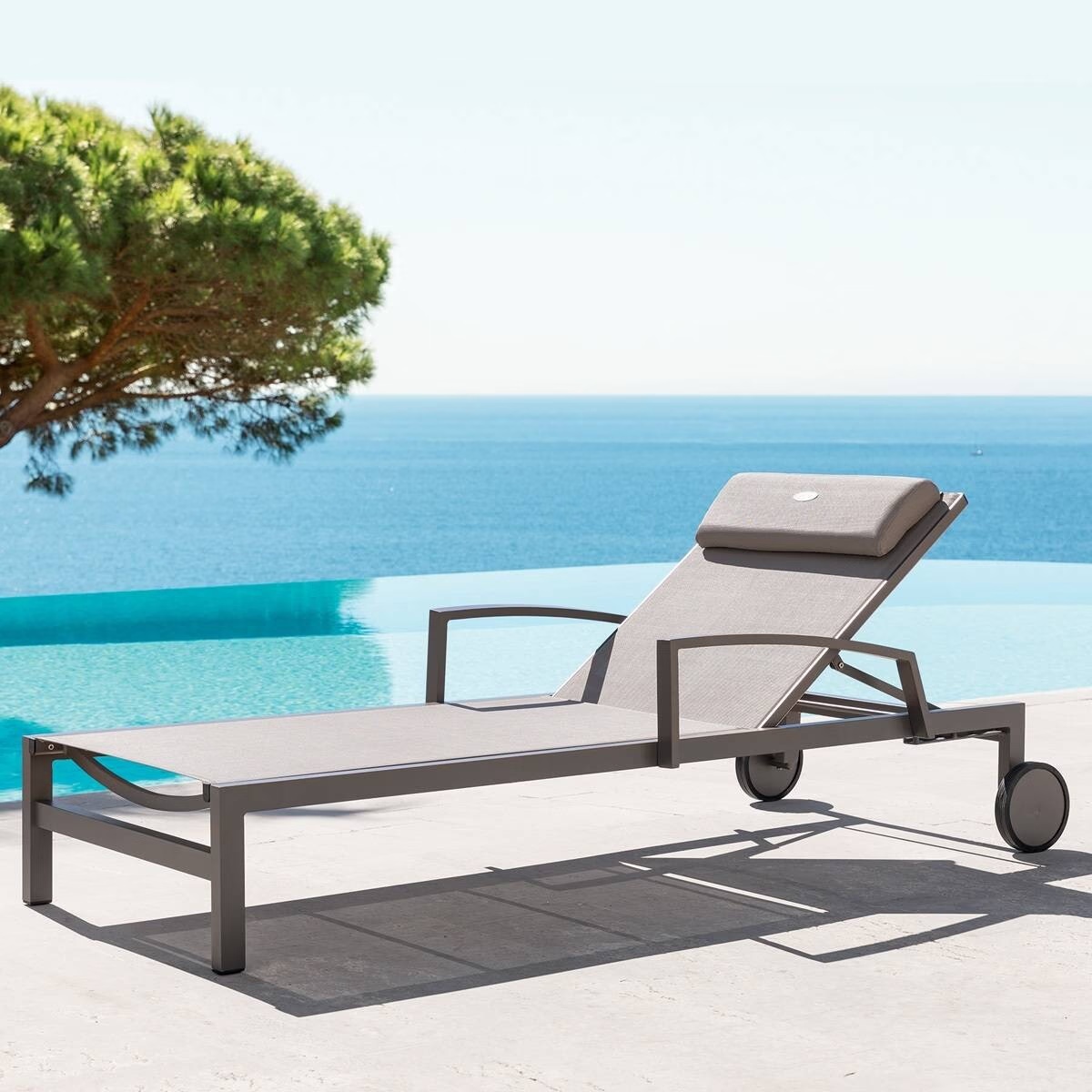 sun lounger ocala hazelnut brown tonka