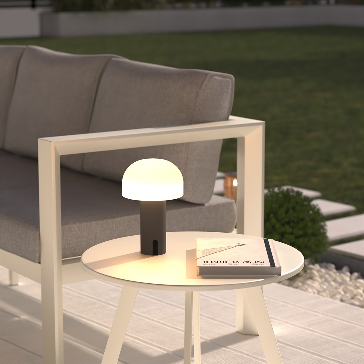 outdoor lamp jany rechargeable usb graphite