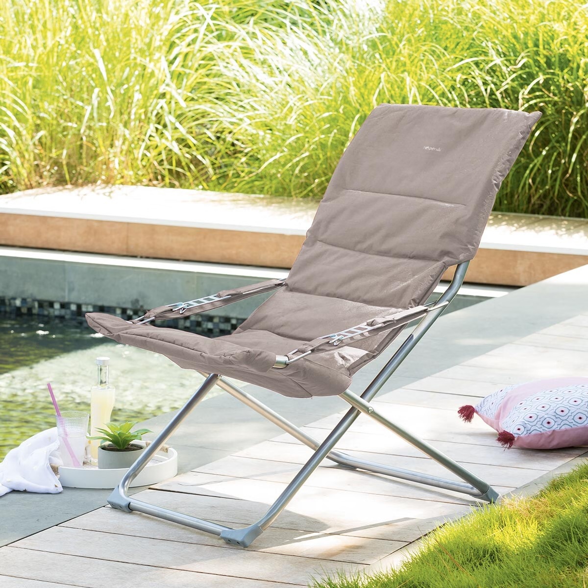 garden armchair milos taupe