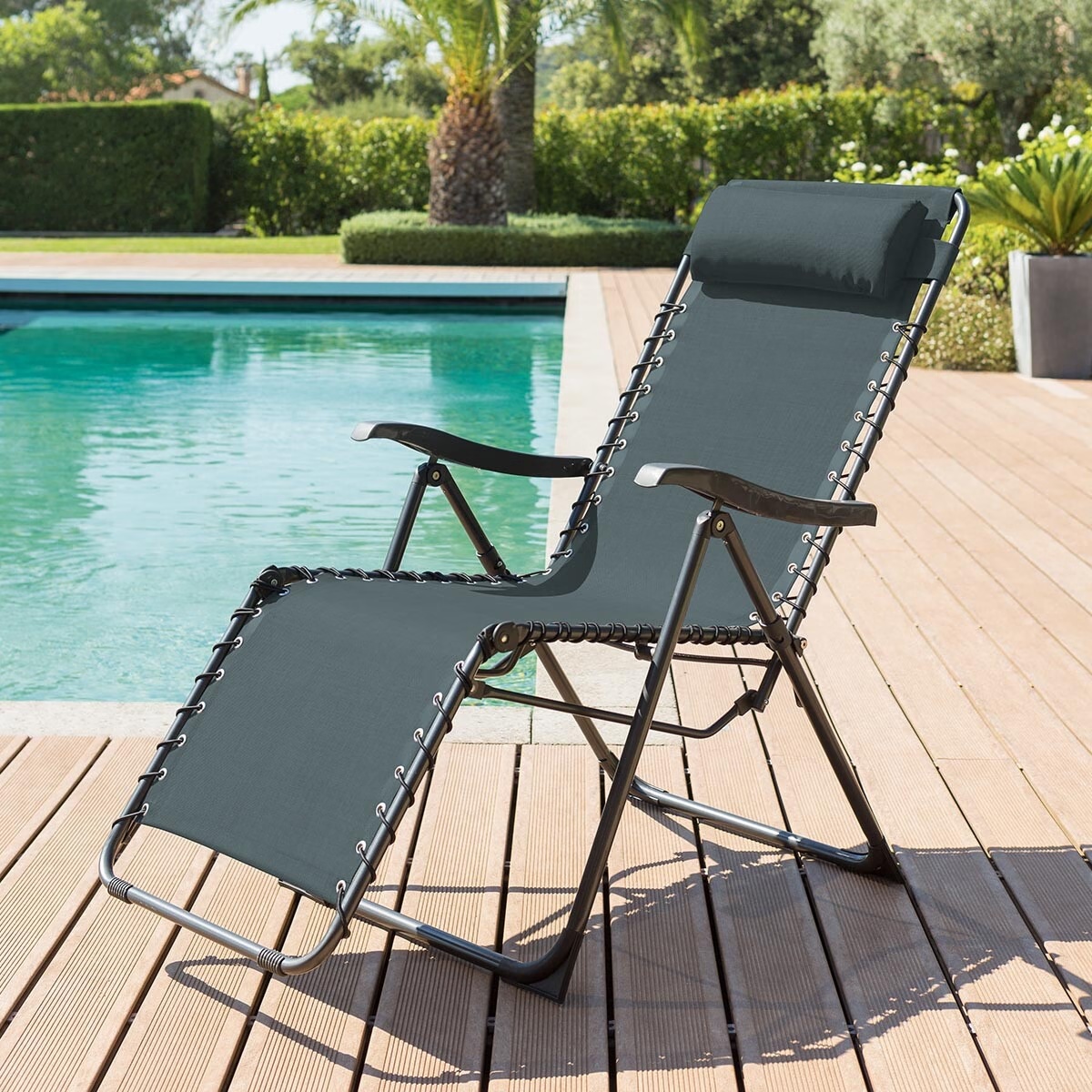 garden armchair milos duck blue