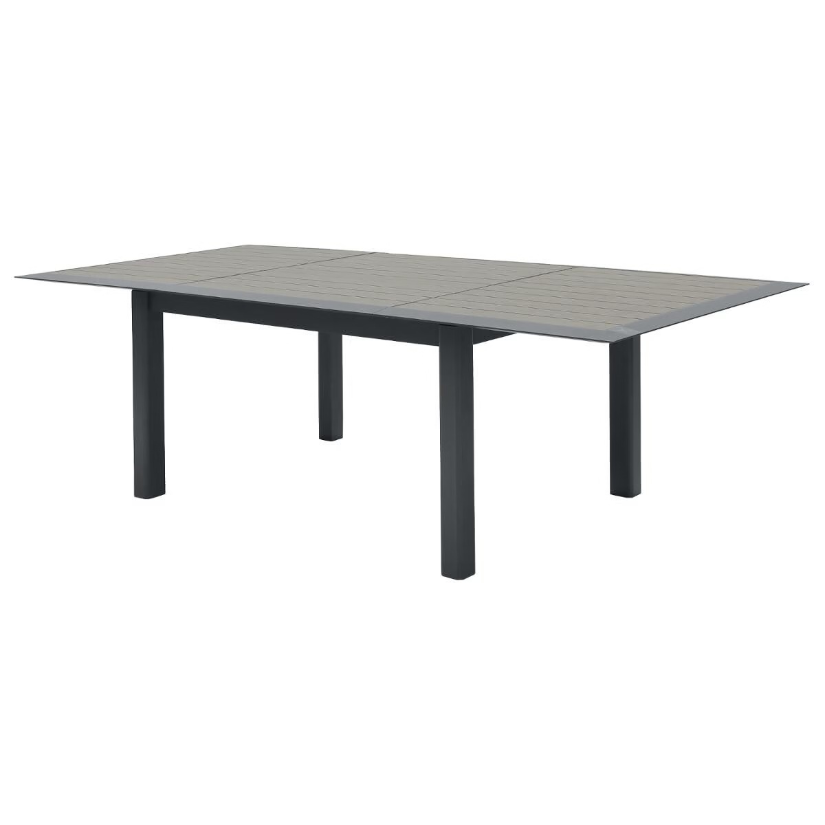 extendable garden table allure nutmeg graphite grey