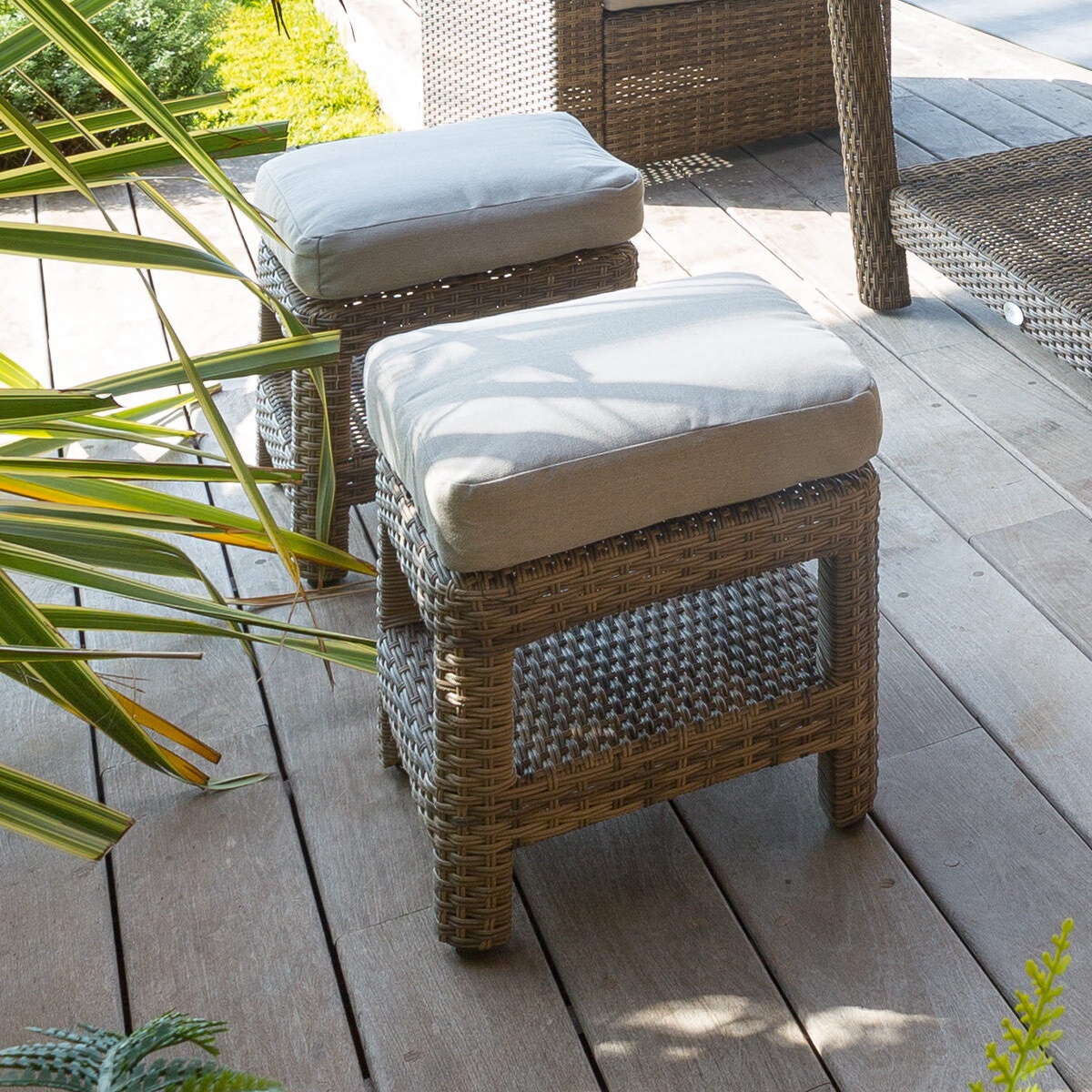 square garden pouffe polynesia naturae