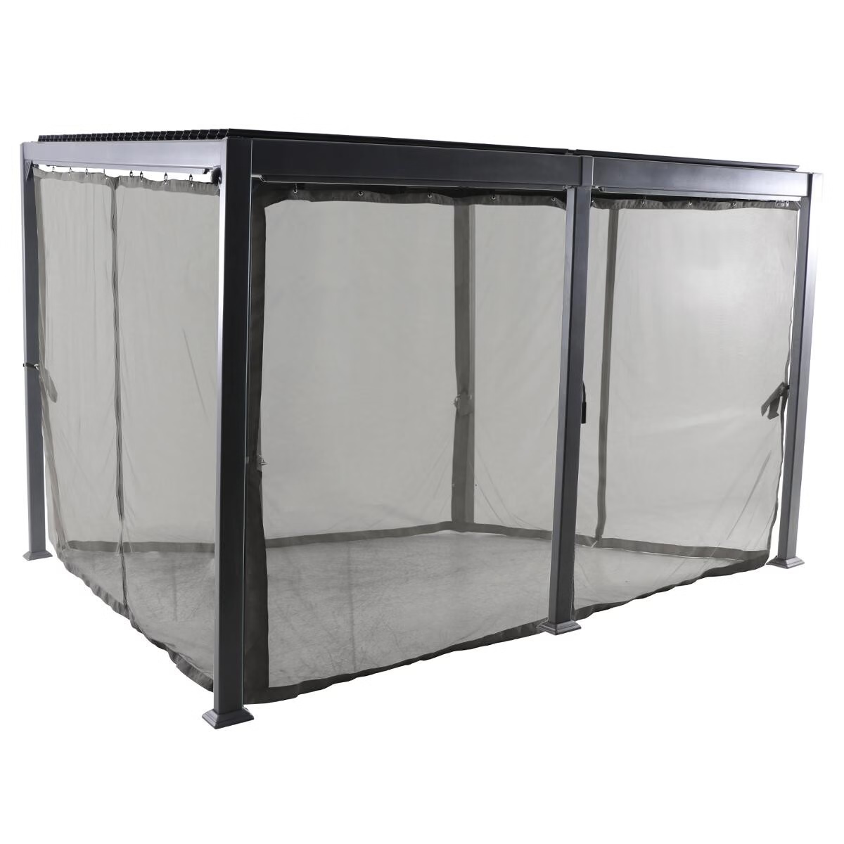 gazebo mosquito net curtains avila graphite grey