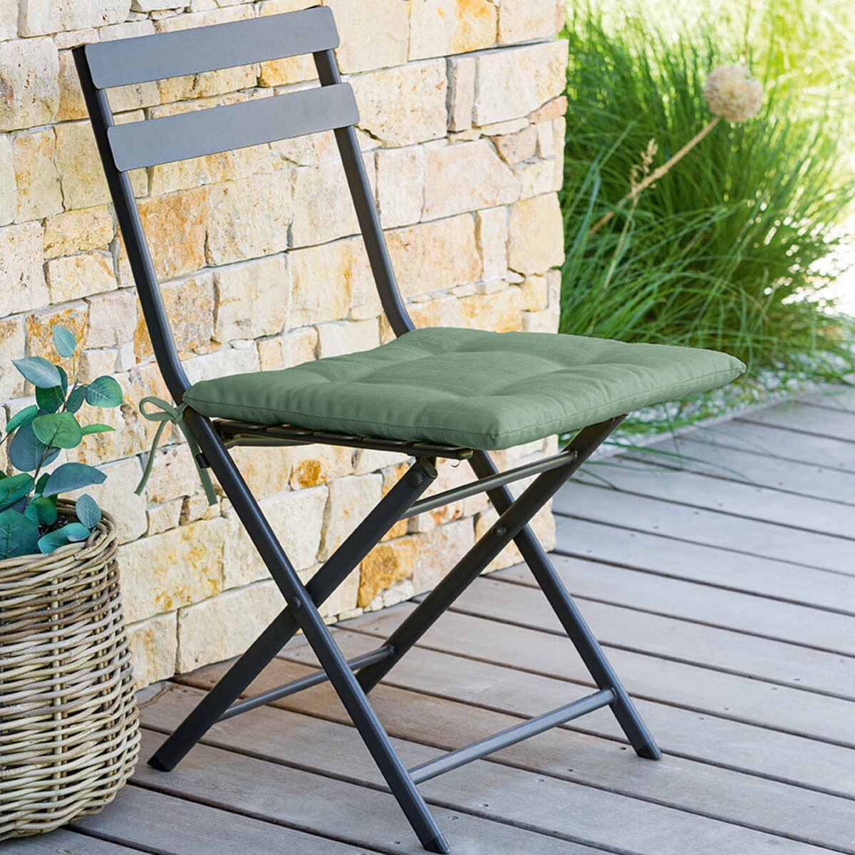 square chair cushion 4 points korai olive green