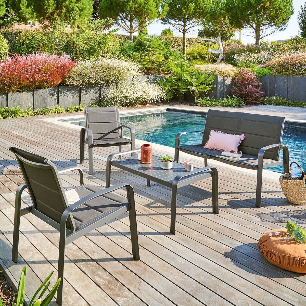 garden furniture set elyn anthracite graphite grey
