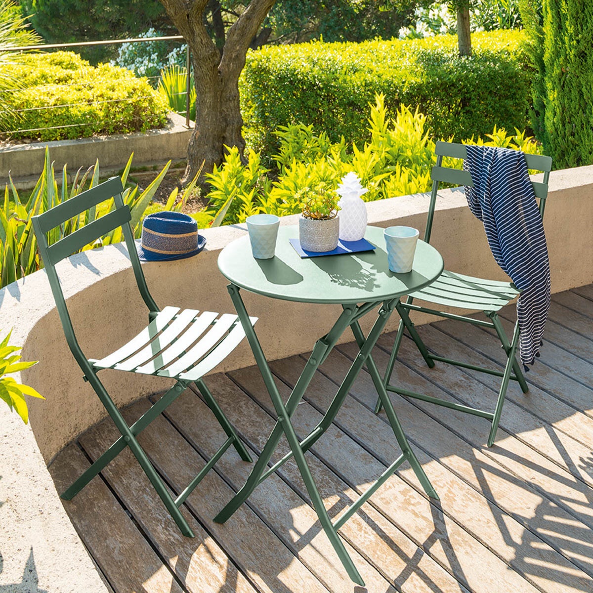 round foldable garden table greensboro olive green