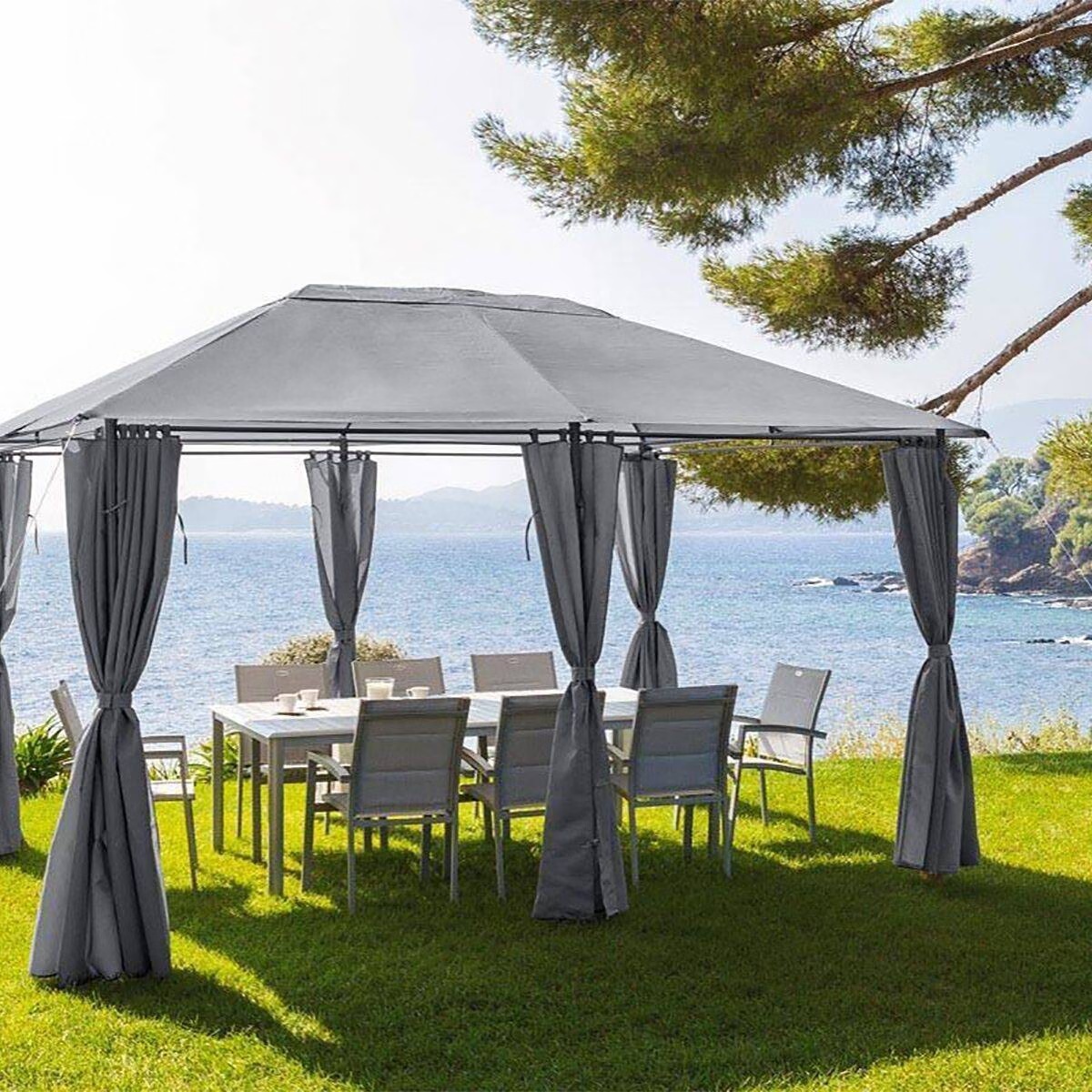 gazebo canvas santorini slate grey