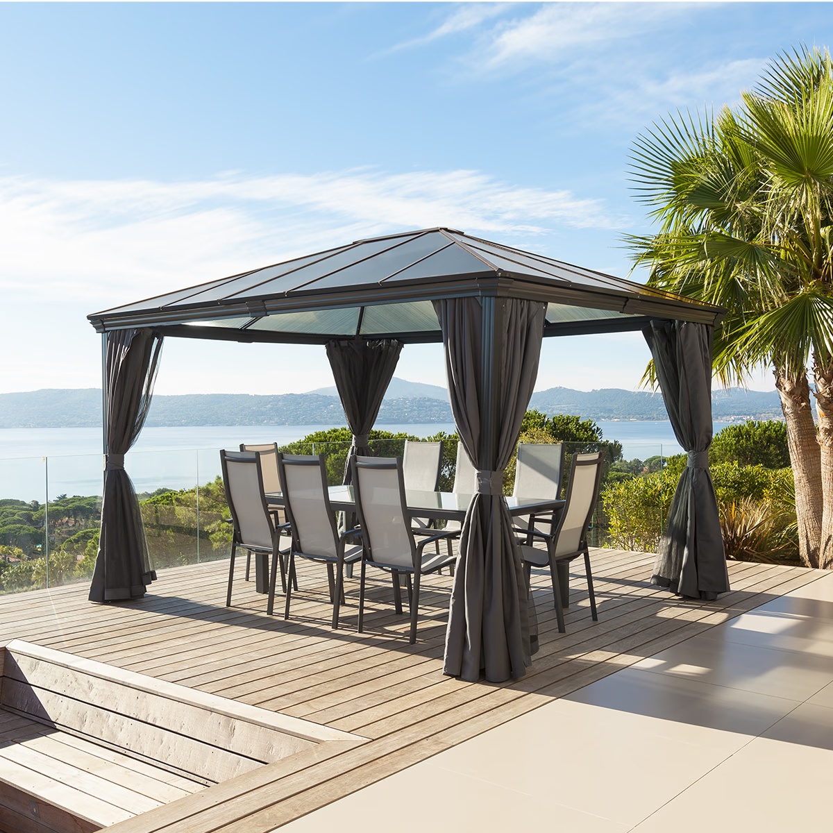 gazebo belize graphite grey
