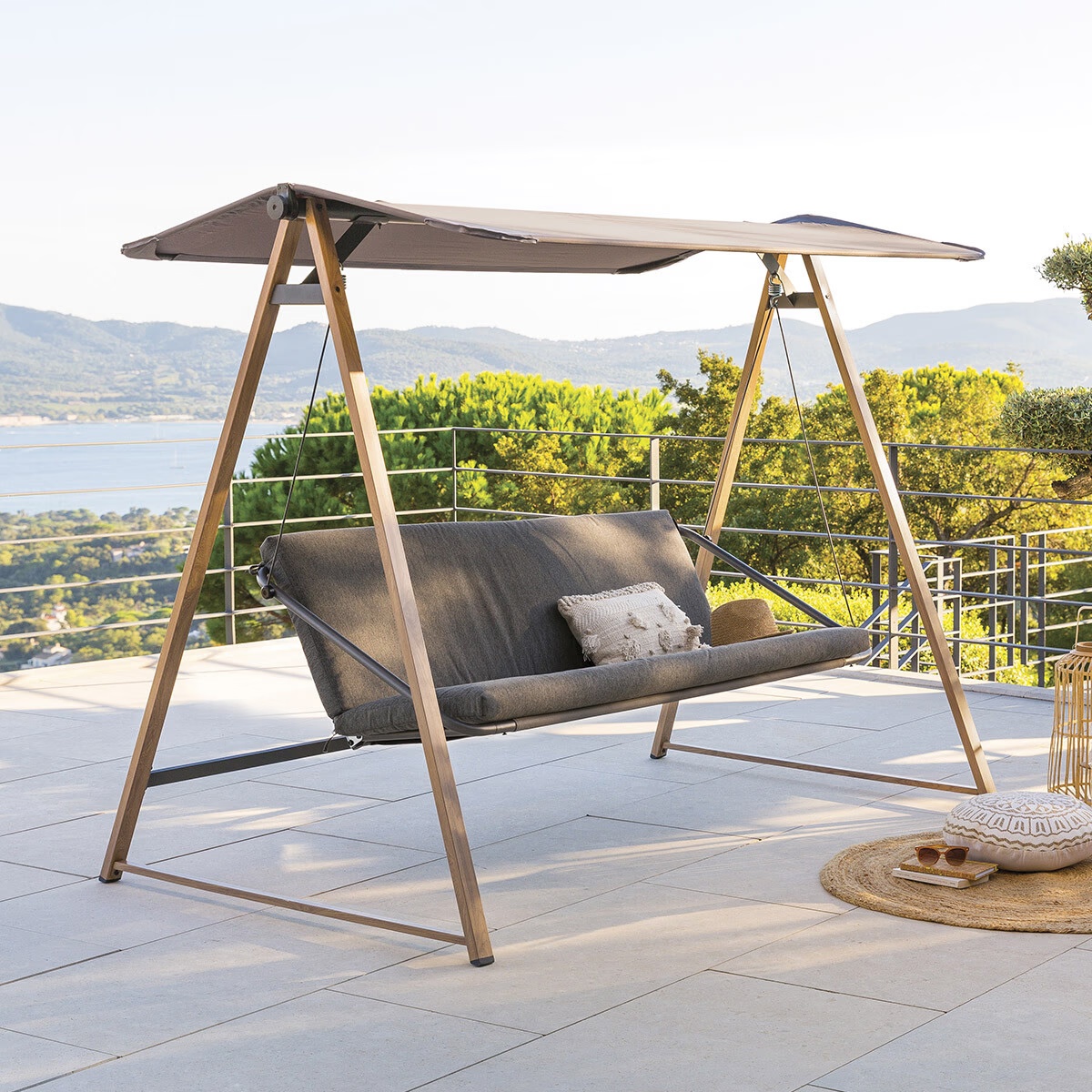 garden swing seat soly honey charcoal