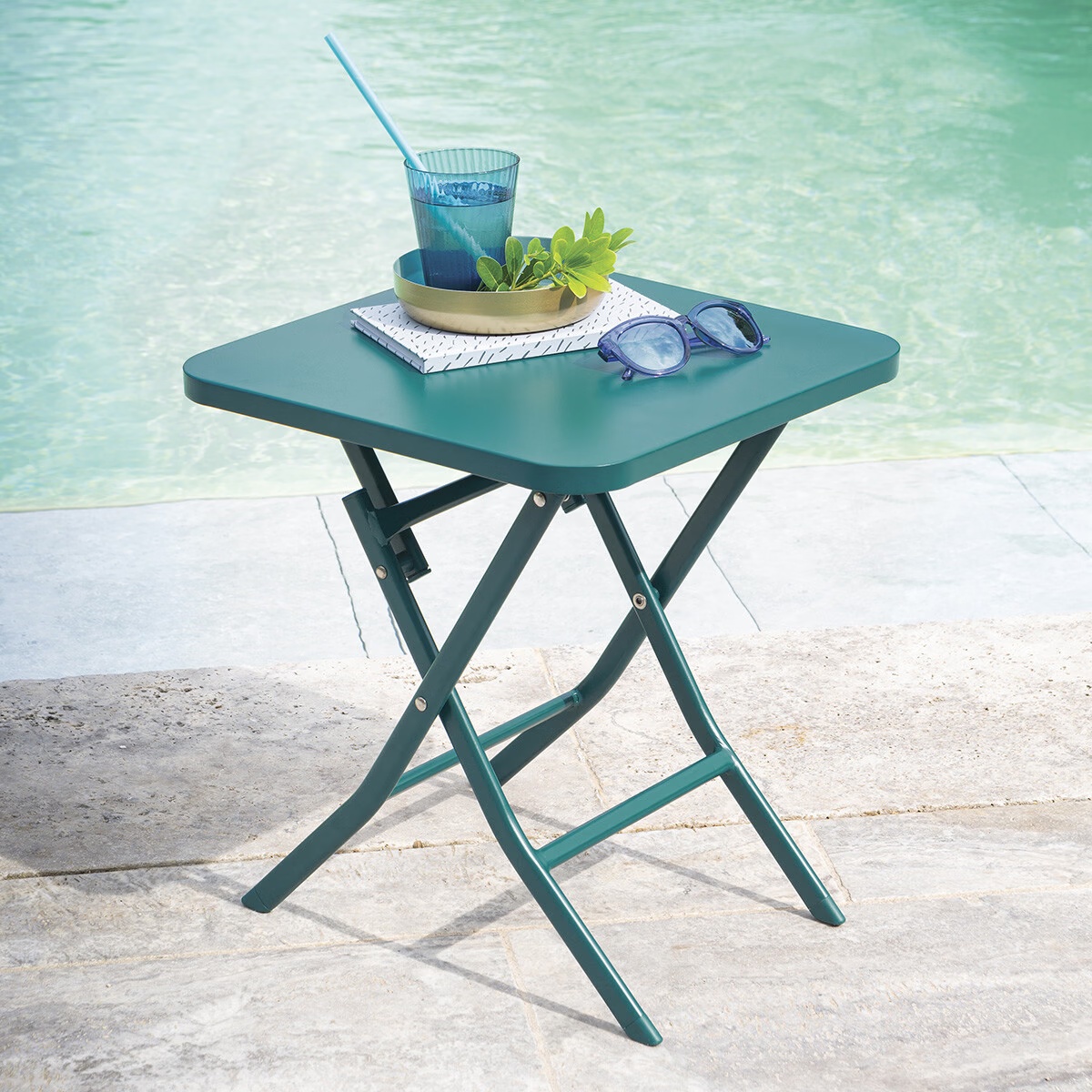square garden side table greensboro teal