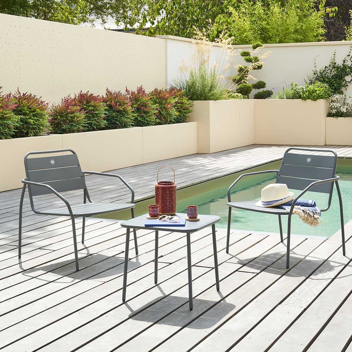 relax lounger duo phuket quartz grey