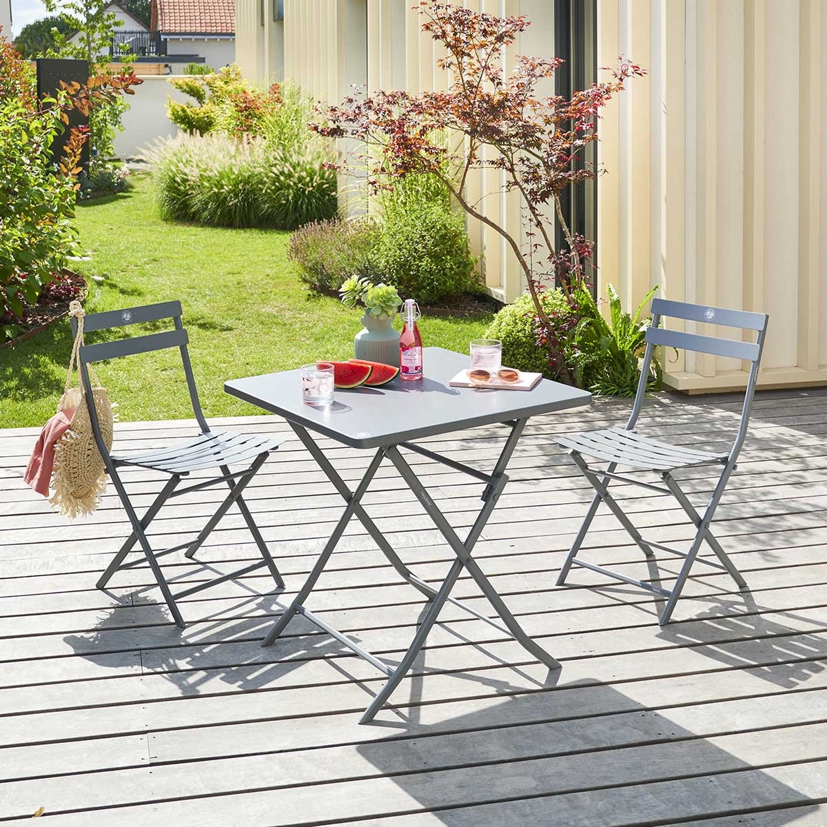 square foldable garden table greensboro quartz grey