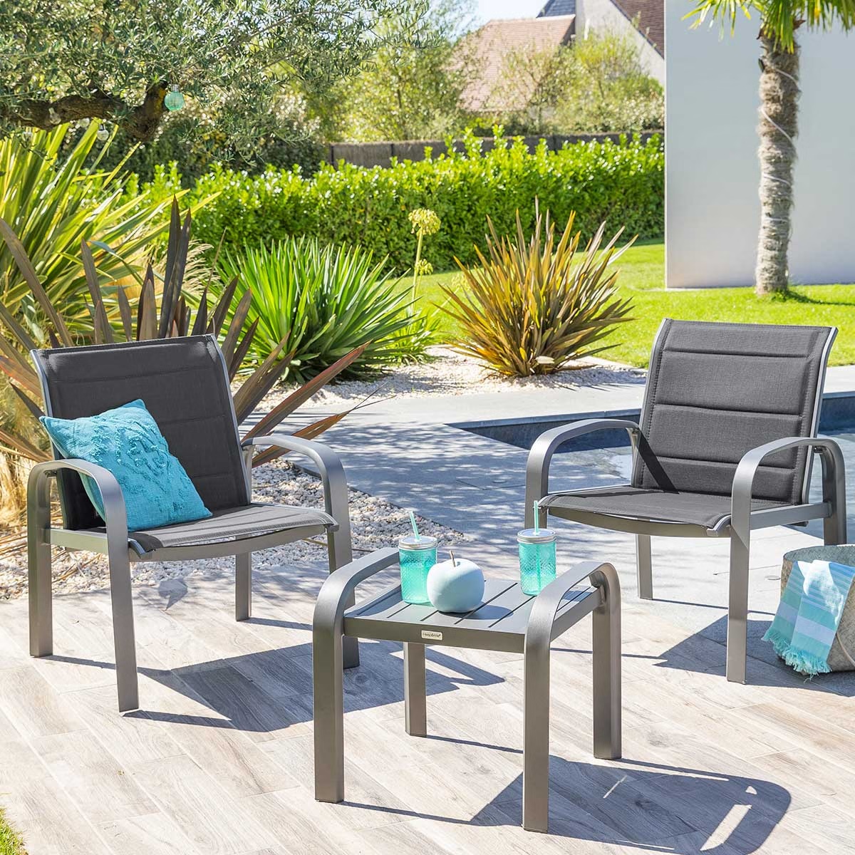 garden furniture set elyn anthracite graphite