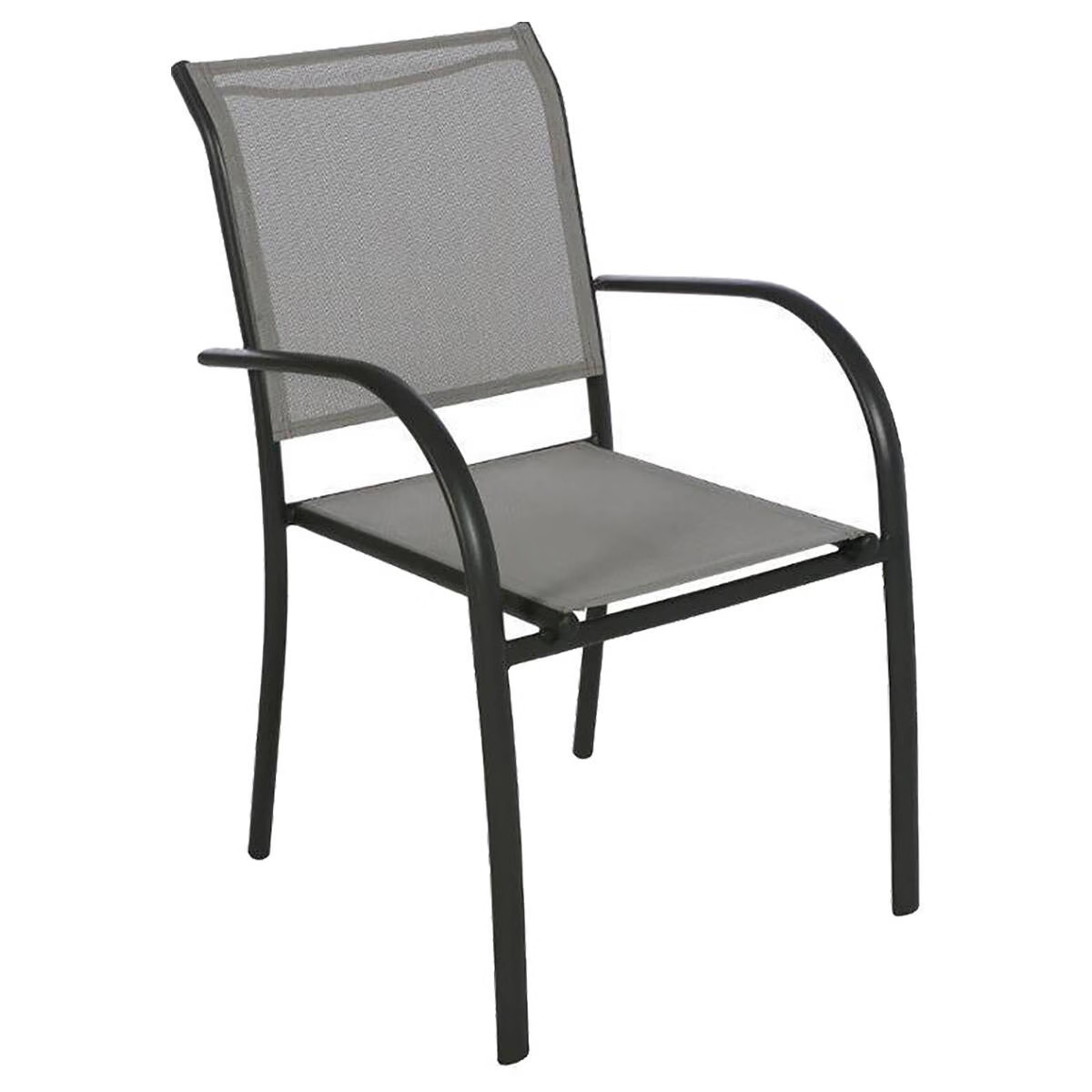 stackable garden chair piazza pebble grey graphite grey
