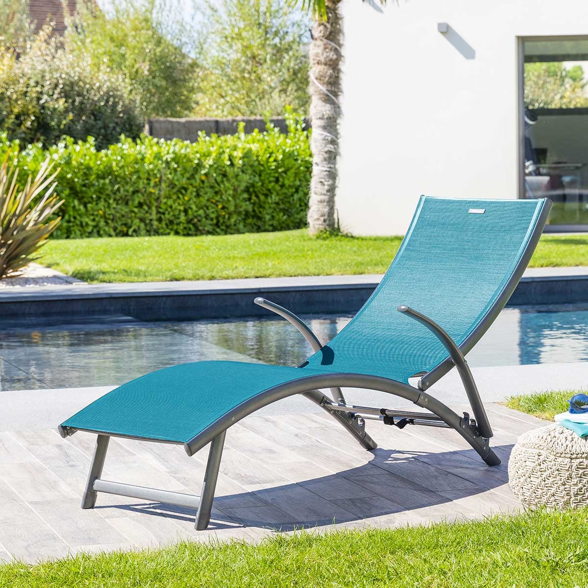 sun lounger samba duck blue graphite