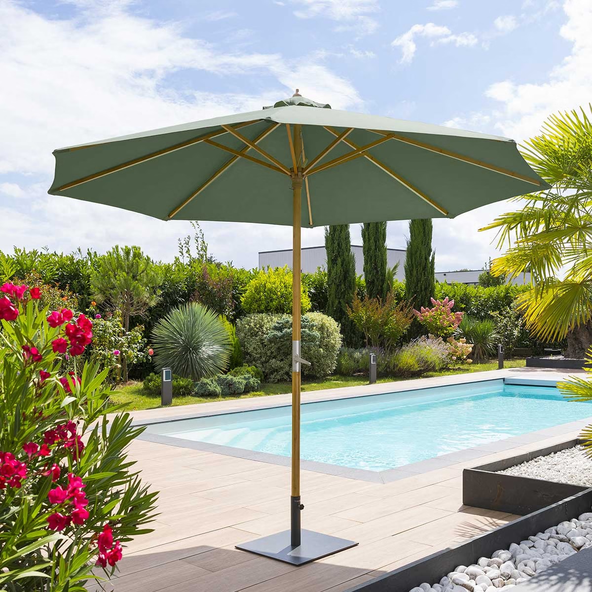 straight parasol tinaei olive green