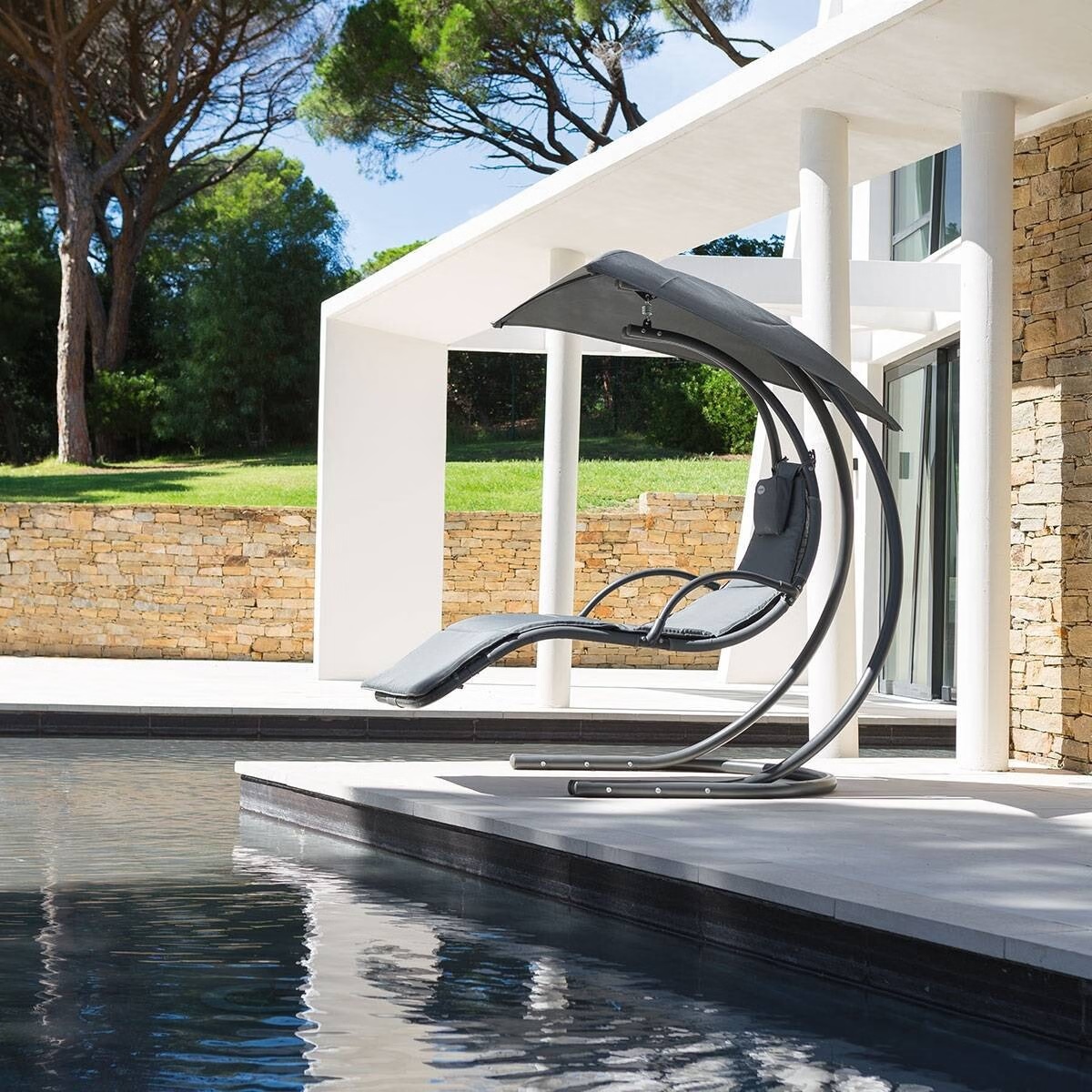hanging lounger mallorca slate grey