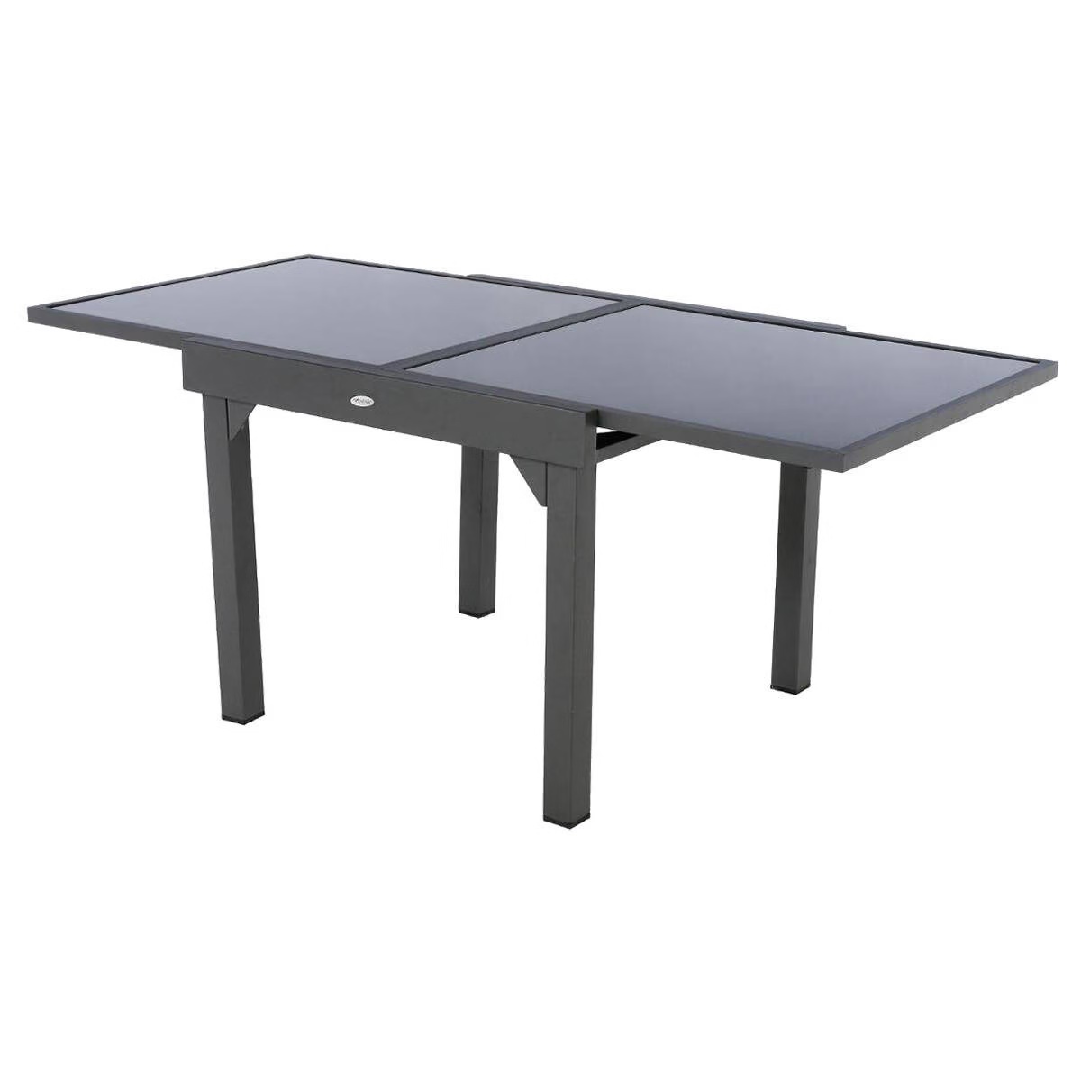 extendable garden table piazza anthracite graphite grey