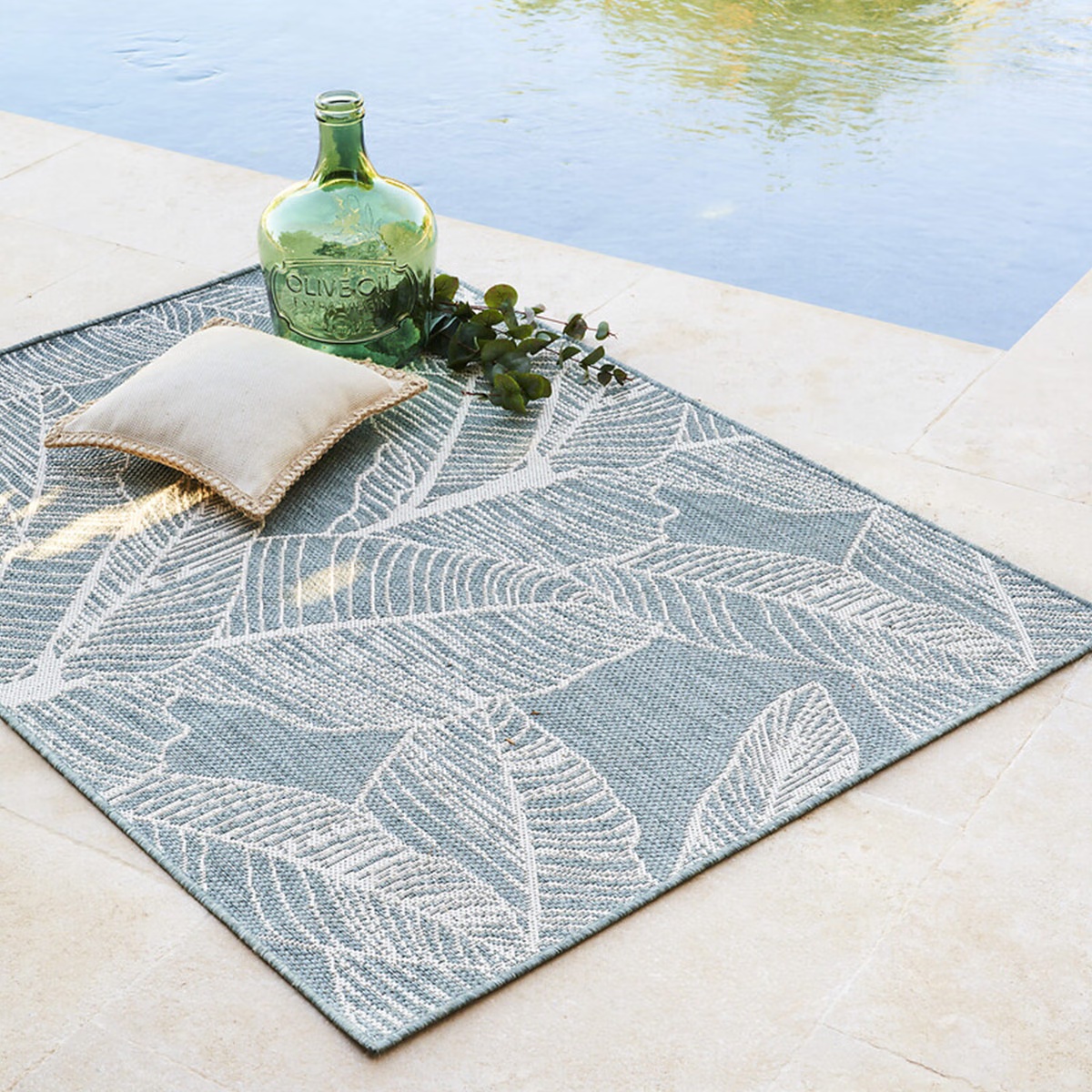 indoor outdoor rug green 160x120 cm