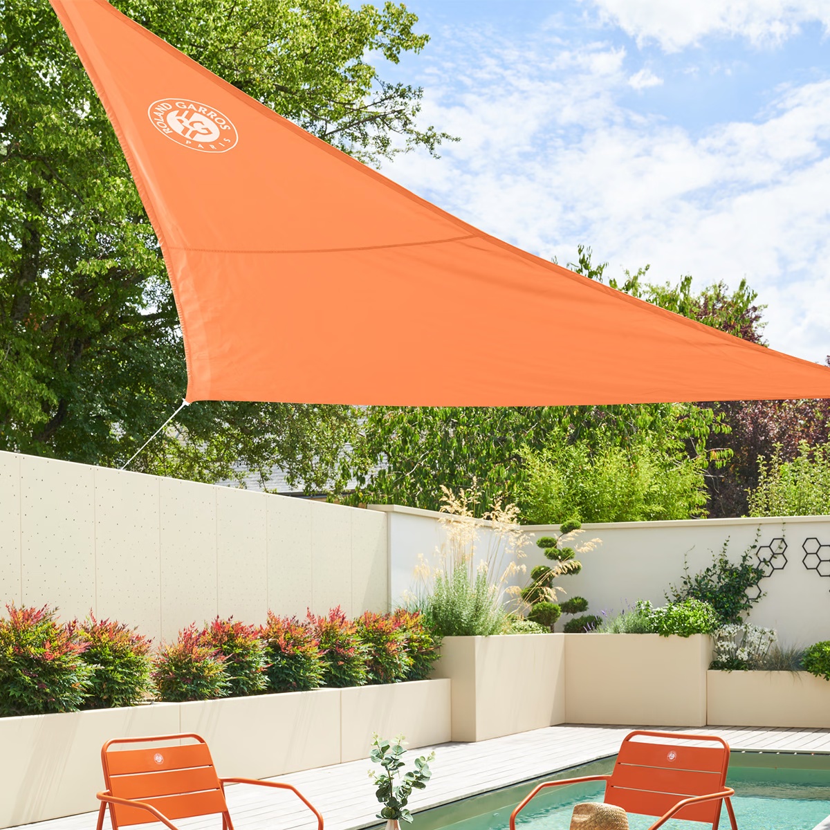 triangular sun shade curacao clay