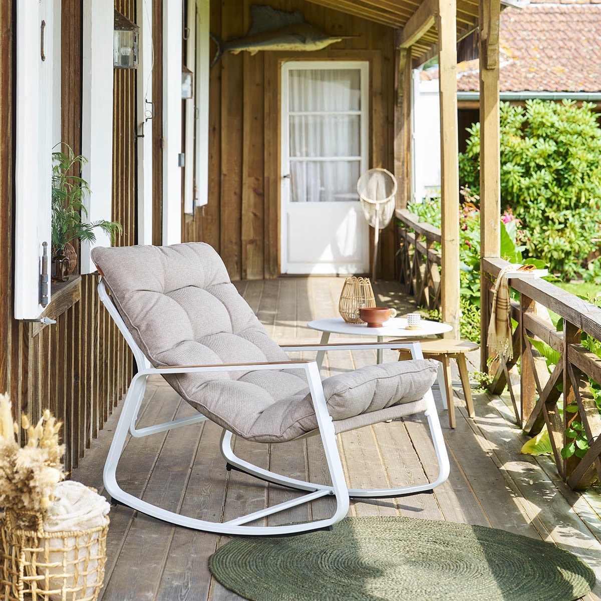 rocking chair felinio taupe