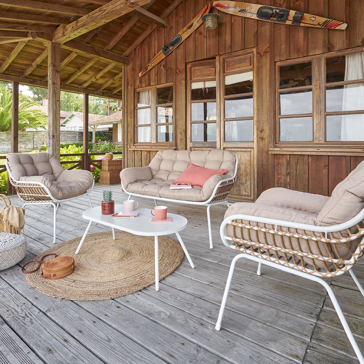 garden furniture set paopao white beige