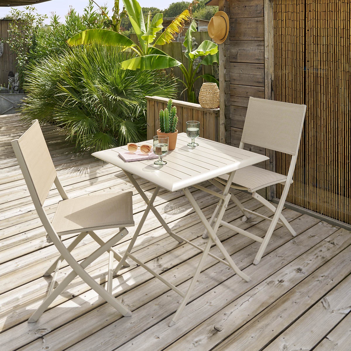square folding garden table azua clay