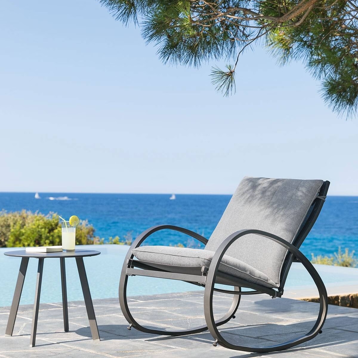 rocking chair nevada graphite grey