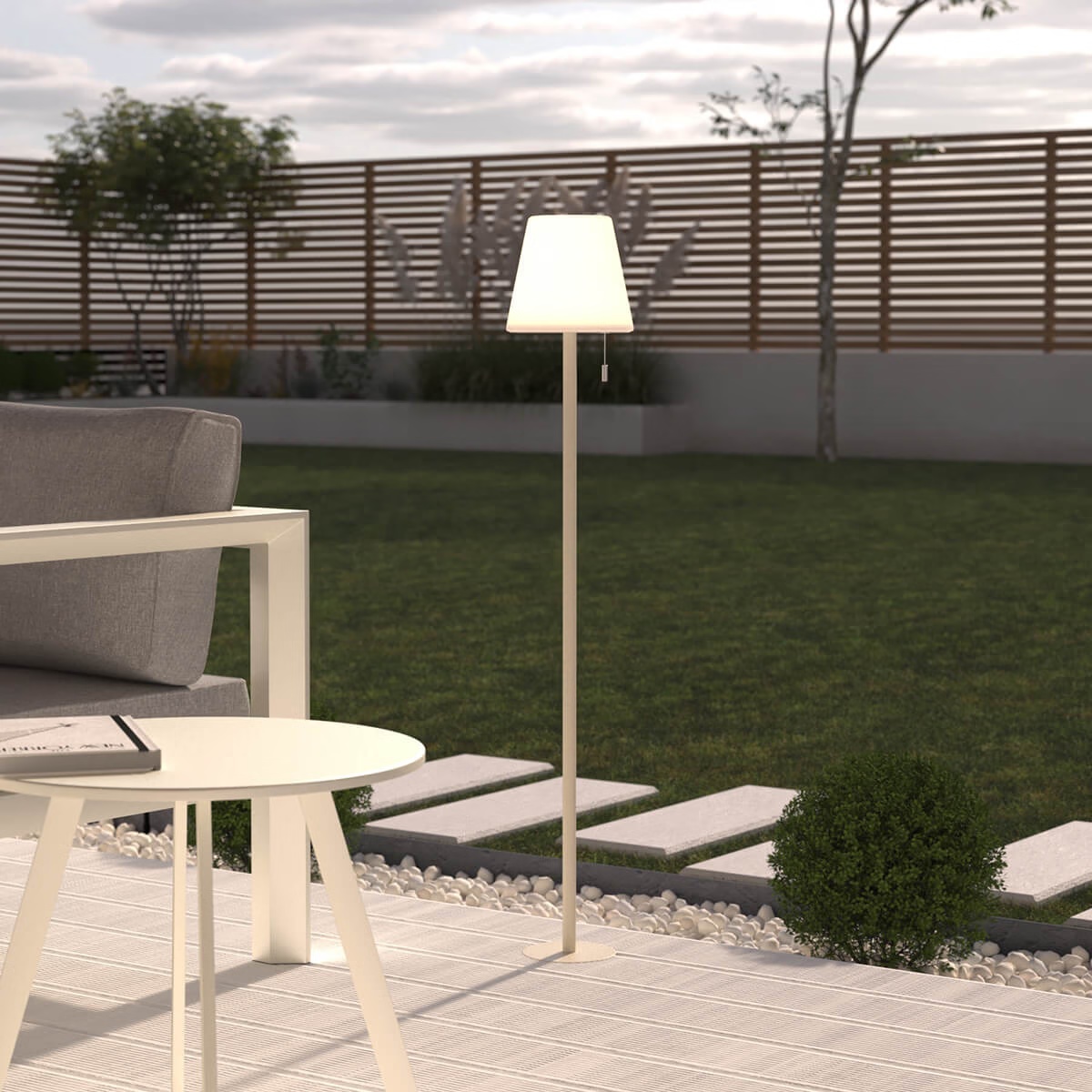 outdoor floor lamp zack rechargeable usb clay
